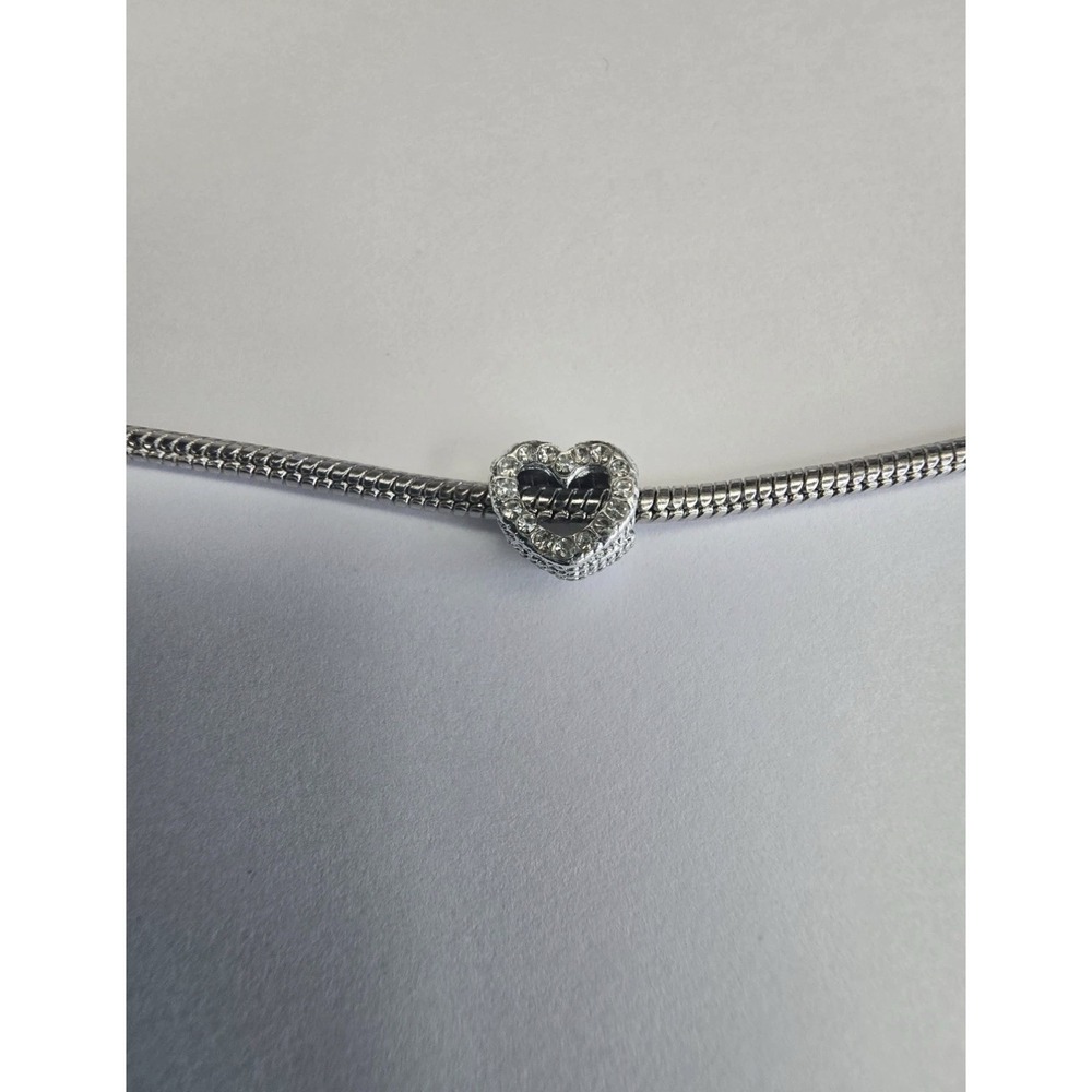 Open Heart Silver Charm Fits all charm bracelets And Necklaces